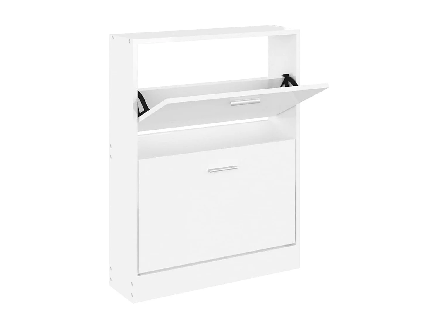 Schuhschrank Schuhregal Hochglanz-Weiß 59x17x81 cm Holzwerkstoff -gkd82250