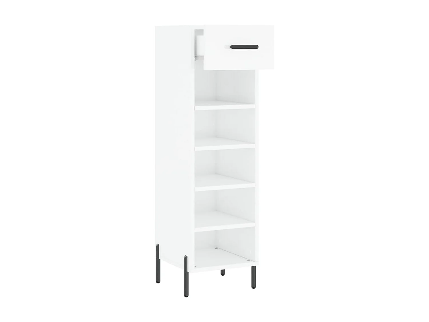 Schuhschrank Schuhregal Hochglanz-Weiß 30x35x105 cm Holzwerkstoff -gkd46943