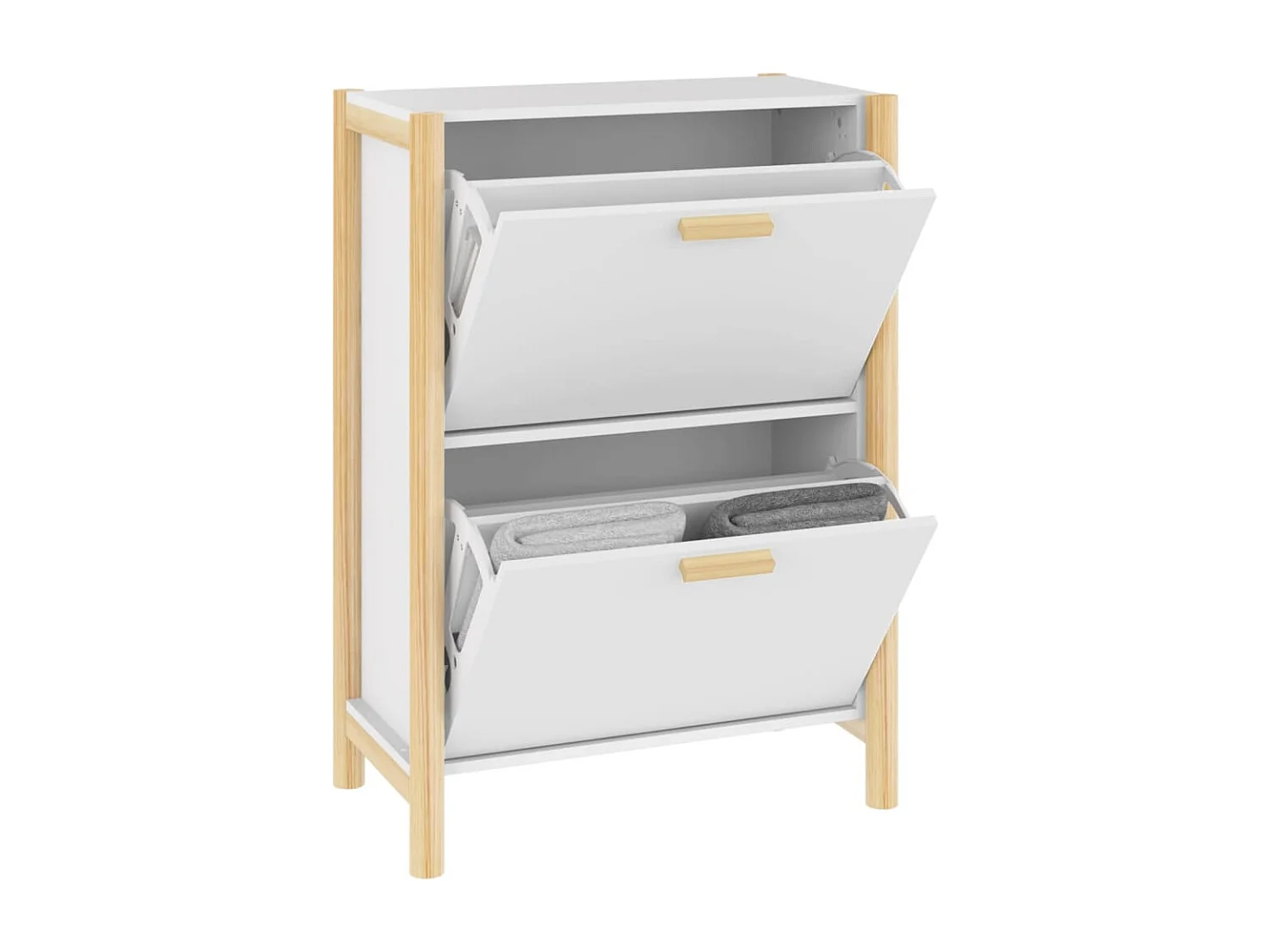 Schuhschrank Schuhregal Weiß 57,5x33x80 cm Holzwerkstoff -gkd31625