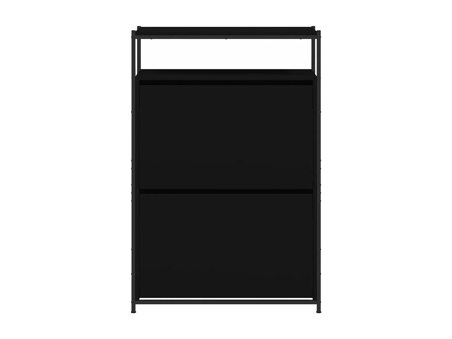 Schuhschrank Schuhregal Schwarz 75x34x112 cm Holzwerkstoff -gkd92797