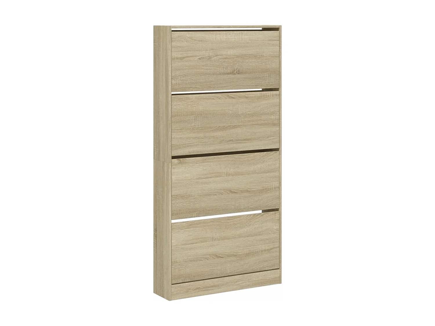 Schuhschrank Schuhregal mit 4 Klappen Sonoma-Eiche 80x21x163,5 cm -gkd35772