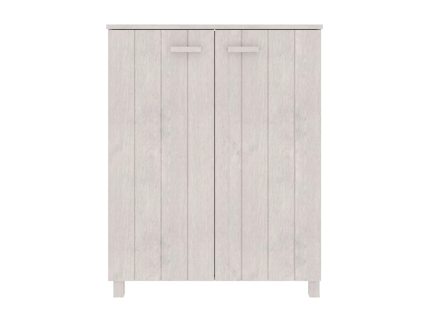 Schuhschrank Schuhregal HAMAR Weiß 85x40x108 cm Massivholz Kiefer -gkd39515