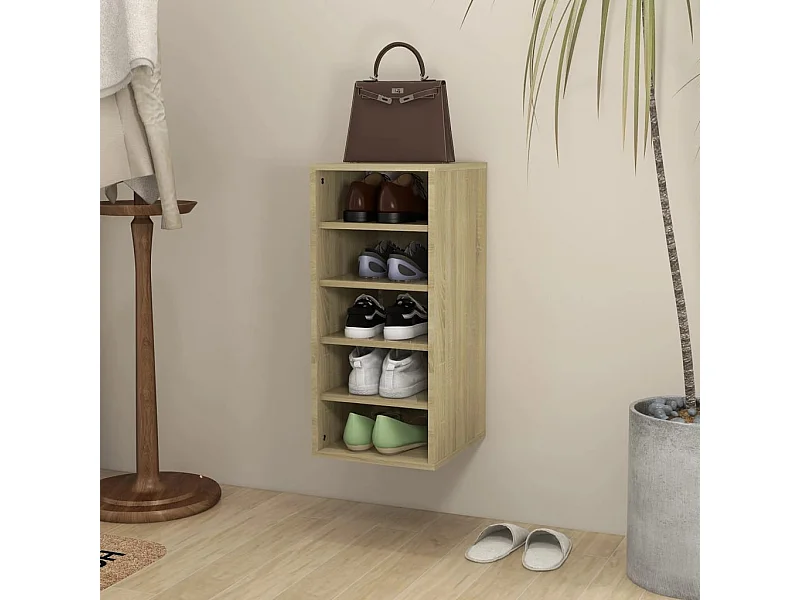 Schuhschrank Schuhregal Sonoma-Eiche 31,5x35x70 cm Holzwerkstoff -gkd20772