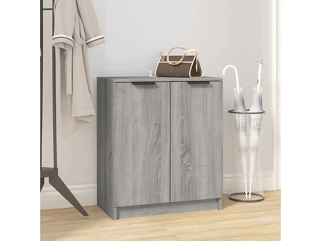 Schuhschrank Schuhregal Grau Sonoma 59x35x70 cm Holzwerkstoff -gkd96976