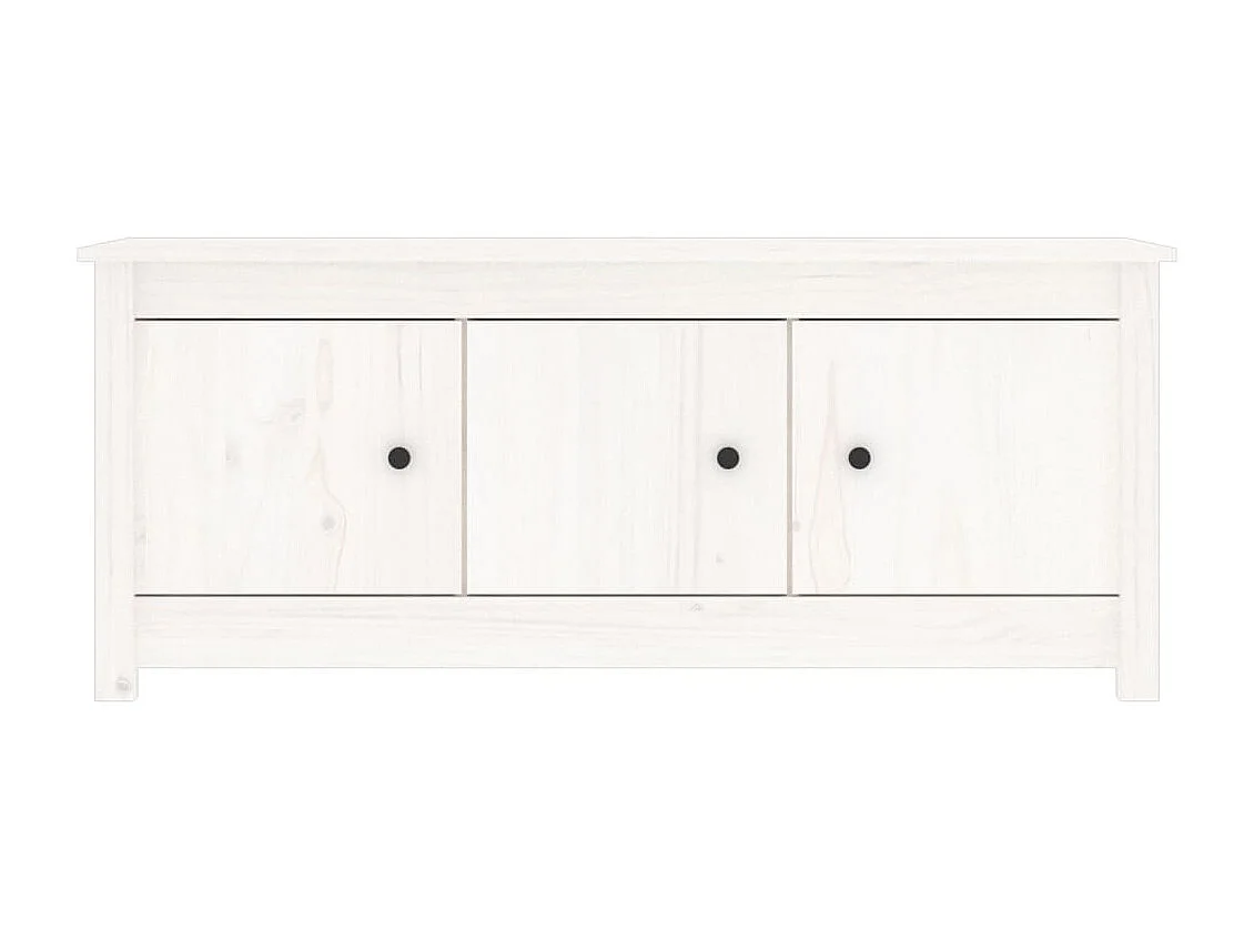 Schuhschrank Schuhregal Weiß 110x38x45,5 cm Massivholz Kiefer -gkd18689