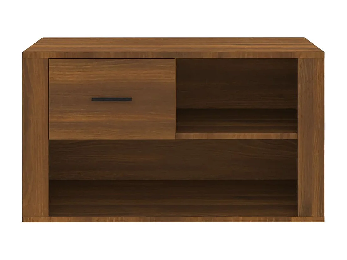 Schuhschrank Schuhregal Braun Eichen-Optik 80x35x45 cm Holzwerkstoff -gkd23623