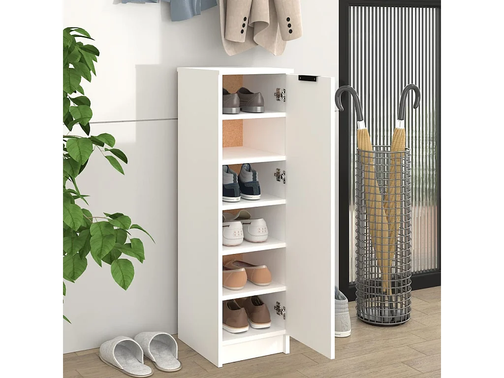 Schuhschrank Schuhregal Weiß 30x35x100 cm Holzwerkstoff -gkd91247