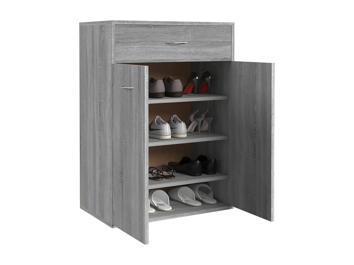 Schuhschrank Schuhregal Grau Sonoma 60x35x84 cm Holzwerkstoff -gkd50400