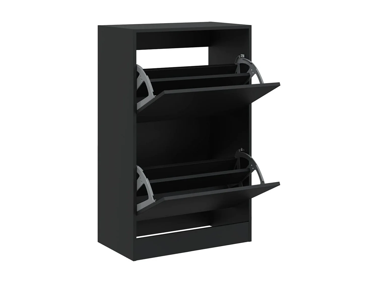 Schuhschrank Schuhregal Schwarz 60x34x96,5 cm Holzwerkstoff -gkd33559