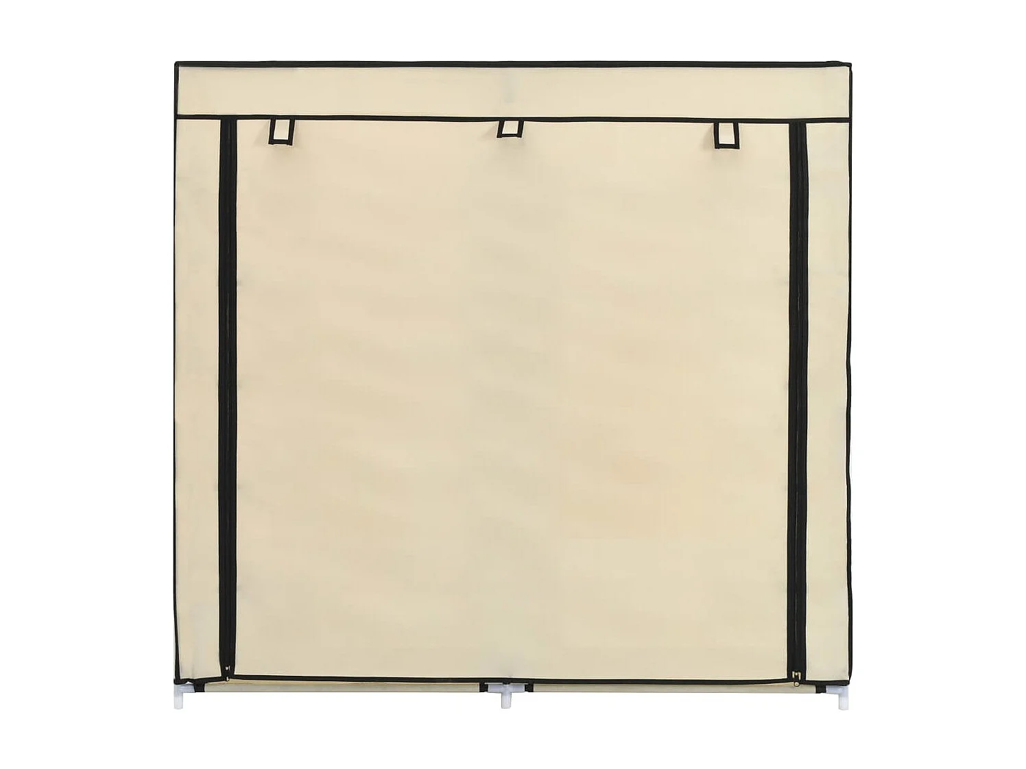 Schuhschrank Schuhregal mit Abdeckung Cremeweiß 115 x 28 x 110 cm Stoff -gkd70442