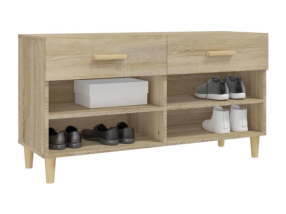 Schuhschrank Schuhregal Sonoma-Eiche 102x35x55 cm Holzwerkstoff -gkd36907