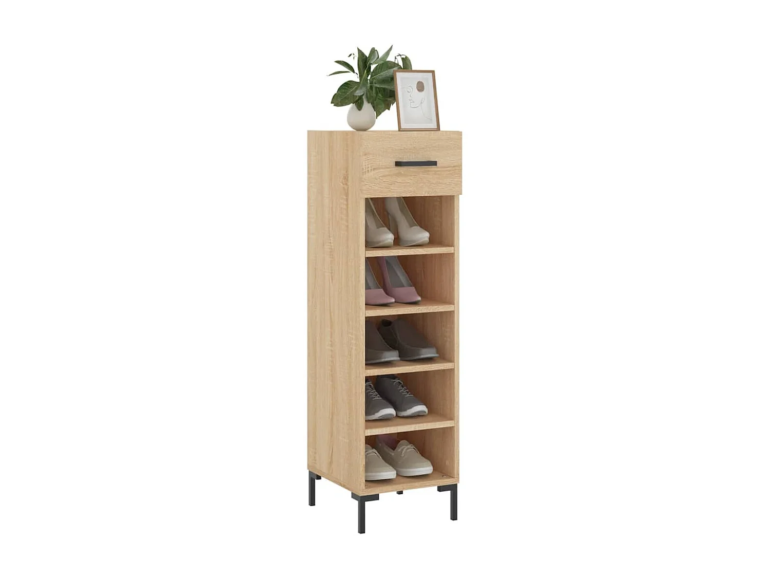 Schuhschrank Schuhregal Sonoma-Eiche 30x35x105 cm Holzwerkstoff -gkd77044