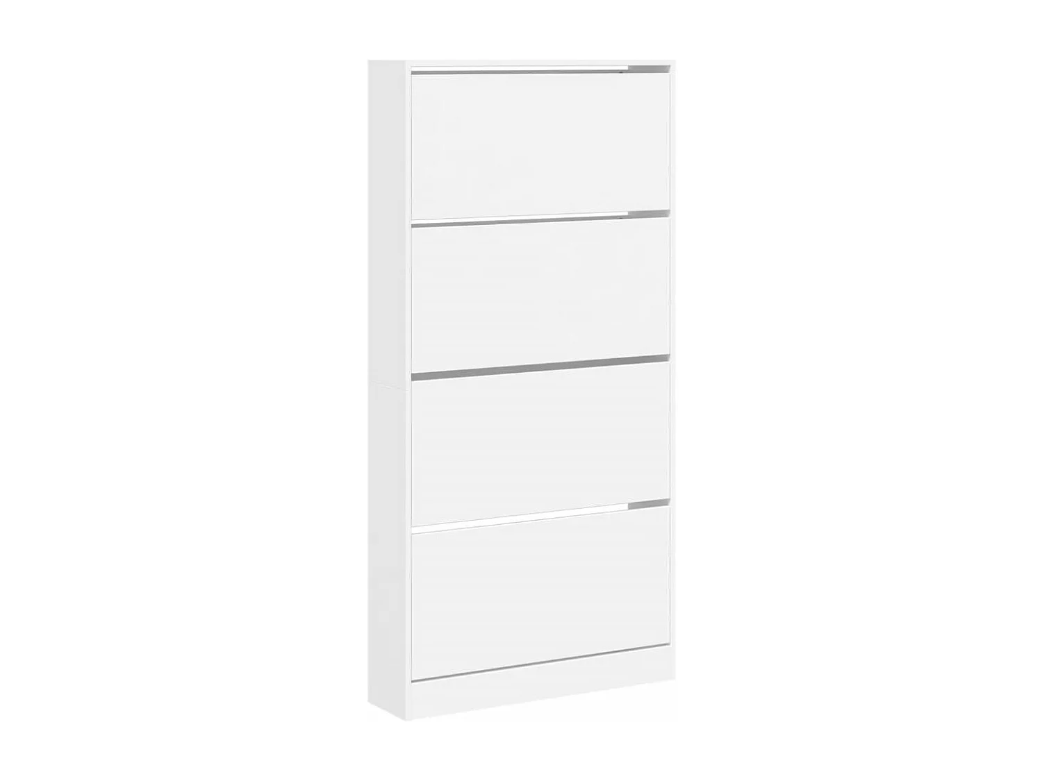 Schuhschrank Schuhregal mit 4 Klappen Weiß 80x21x163,5 cm -gkd41393