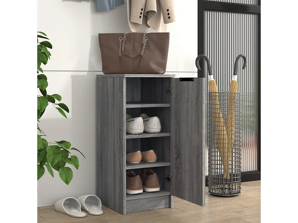 Schuhschrank Schuhregal Grau Sonoma 30x35x70 cm Holzwerkstoff -gkd98942