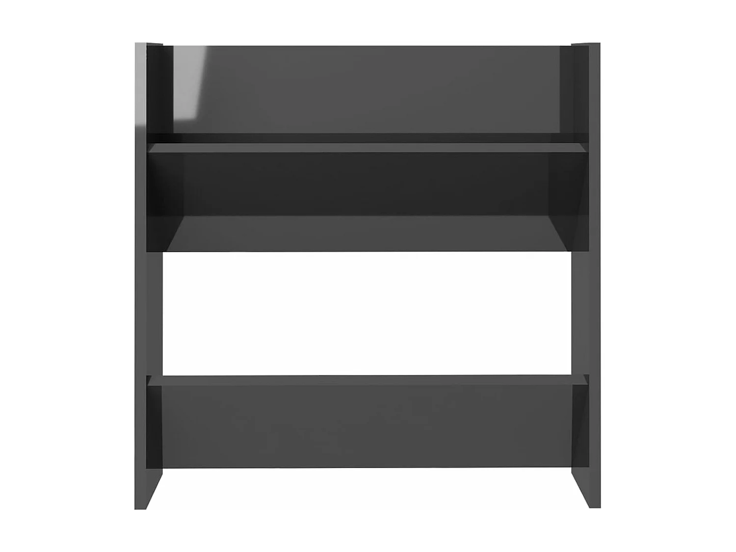 Wand-Schuhschrank Schuhregal Hochglanz-Grau 60x18x60 cm Holzwerkstoff -gkd92424