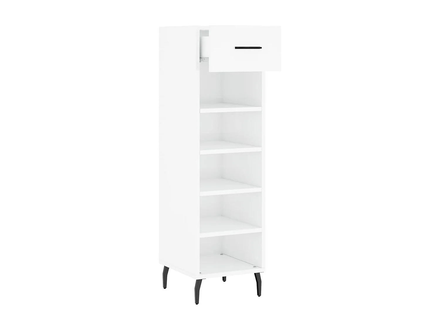 Schuhschrank Schuhregal Hochglanz-Weiß 30x35x105 cm Holzwerkstoff -gkd47249