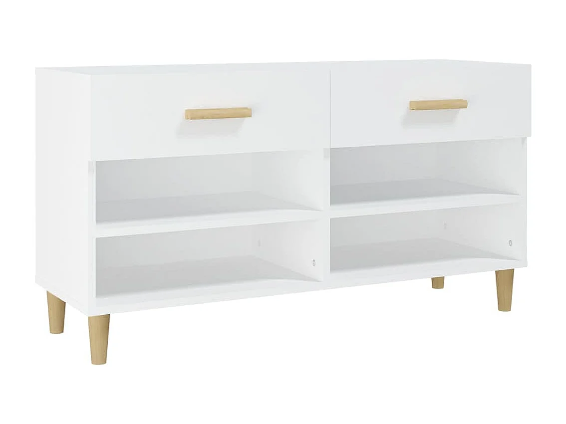 Schuhschrank Schuhregal Weiß 102x35x55 cm Holzwerkstoff -gkd76930