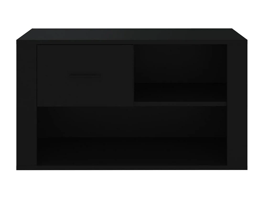 Schuhschrank Schuhregal Schwarz 80x35x45 cm Holzwerkstoff -gkd82362