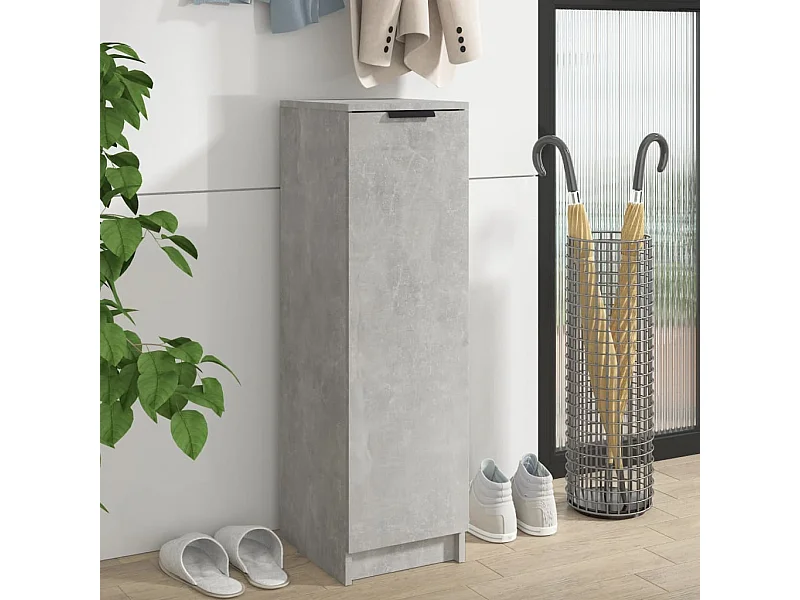 Schuhschrank Schuhregal Betongrau 30x35x100 cm Holzwerkstoff -gkd97592