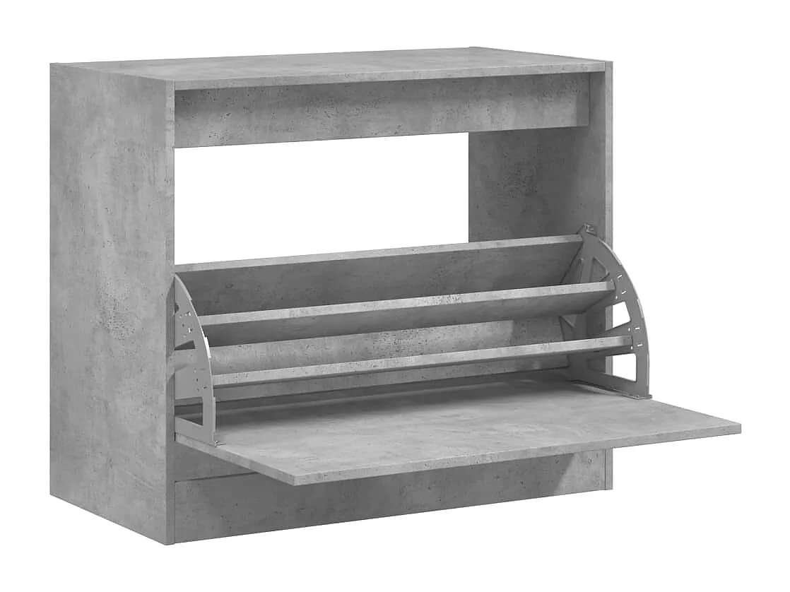 Schuhschrank Schuhregal Betongrau 80x42x69 cm Holzwerkstoff -gkd75377