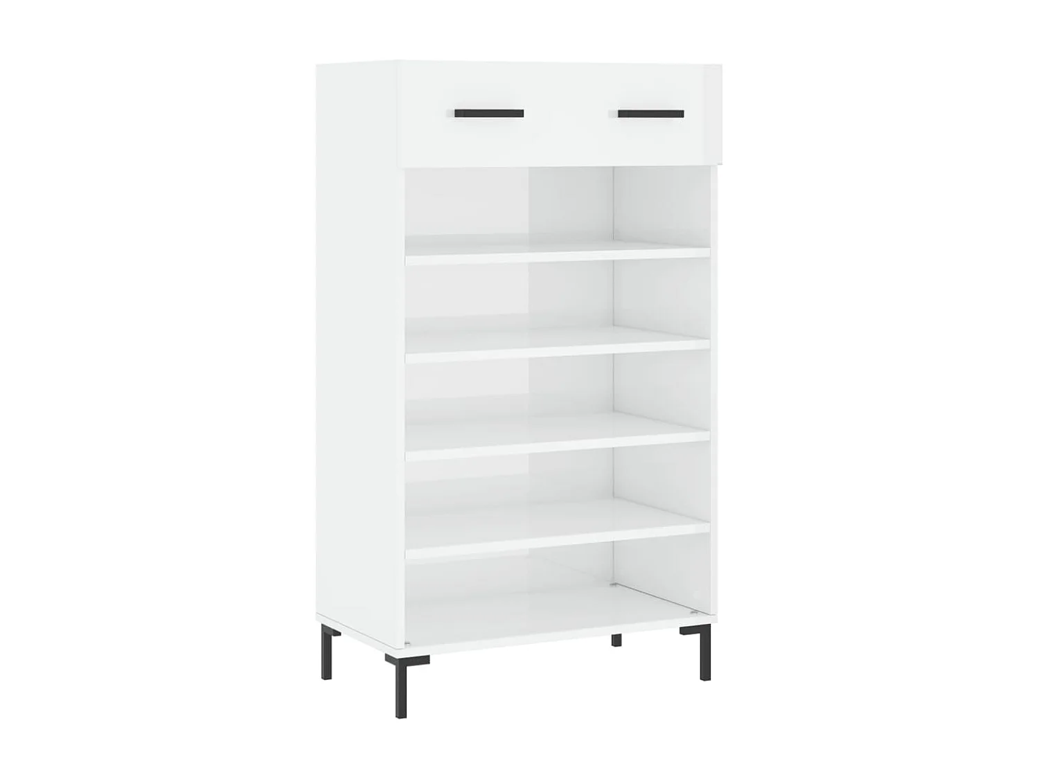 Schuhschrank Schuhregal Hochglanz-Weiß 60x35x105 cm Holzwerkstoff -gkd41174