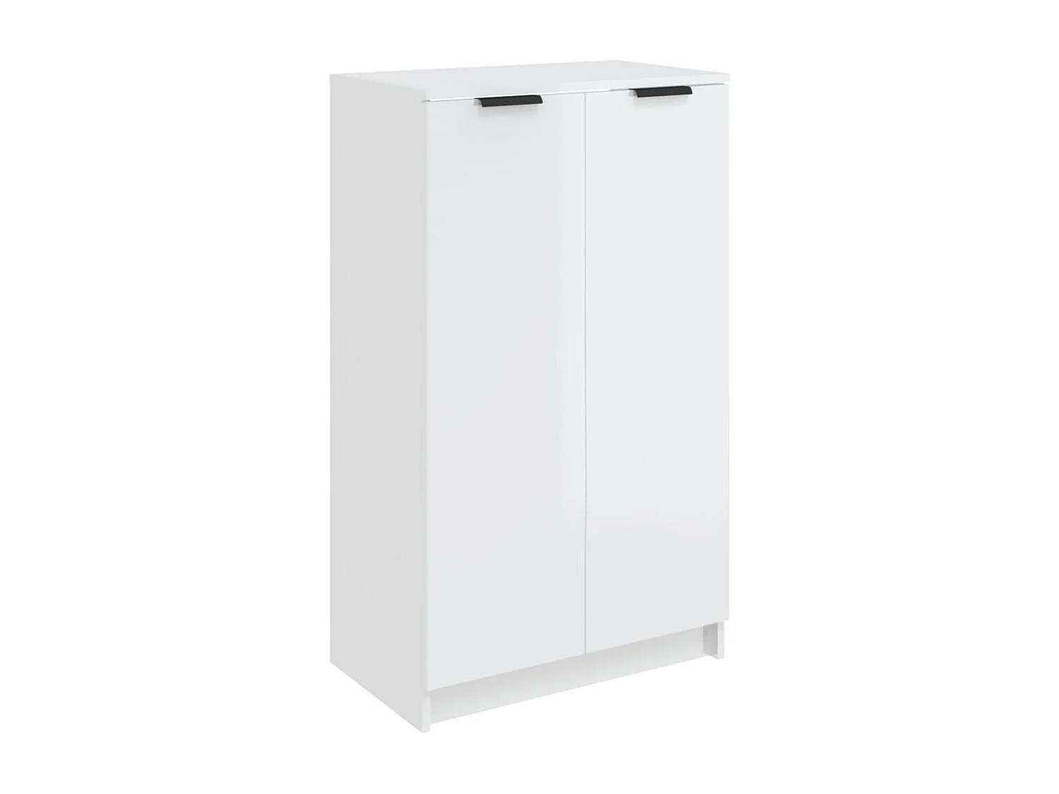 Schuhschrank Schuhregal Hochglanz-Weiß 59x35x100 cm Holzwerkstoff -gkd87168