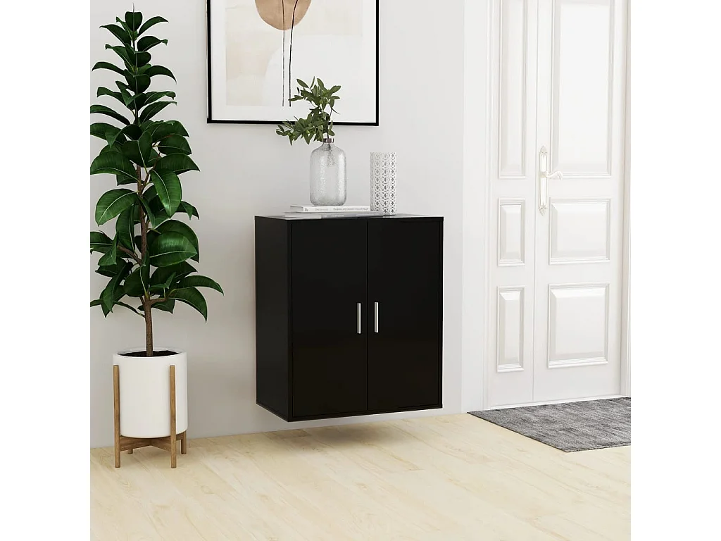 Schuhschrank Schuhregal Schwarz 60x35x70 cm Holzwerkstoff -gkd58157