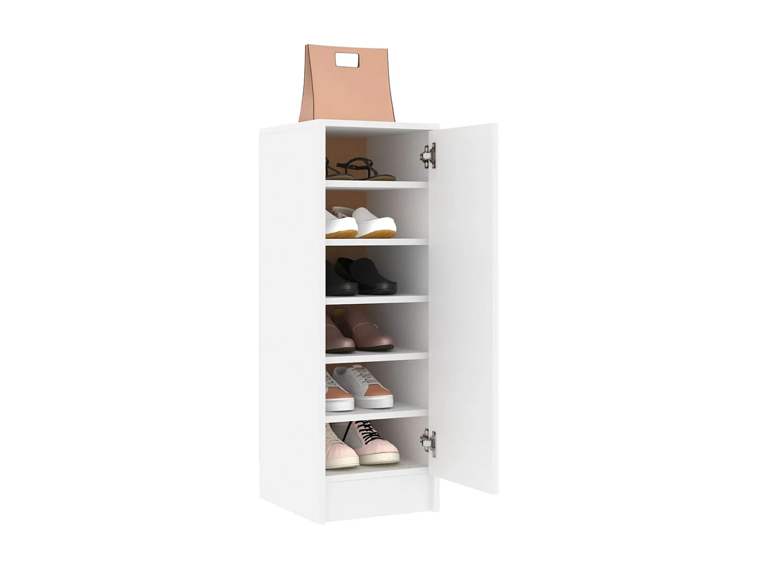 Schuhschrank Schuhregal Weiß 32x35x92 cm Holzwerkstoff -gkd43905