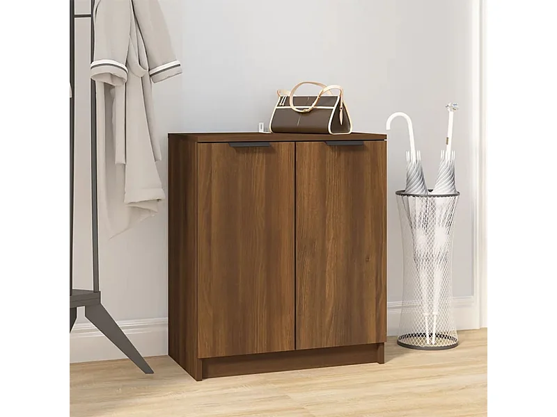 Schuhschrank Schuhregal Braun Eichen-Optik 59x35x70 cm Holzwerkstoff -gkd64912