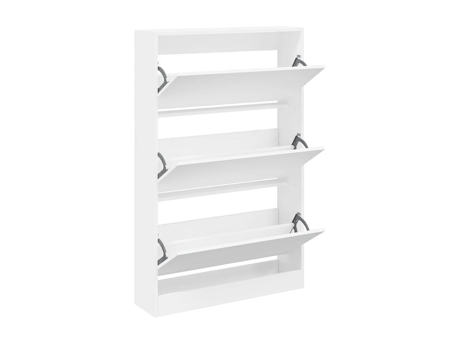 Schuhschrank Schuhregal Weiß 80x21x125,5 cm Holzwerkstoff -gkd70160