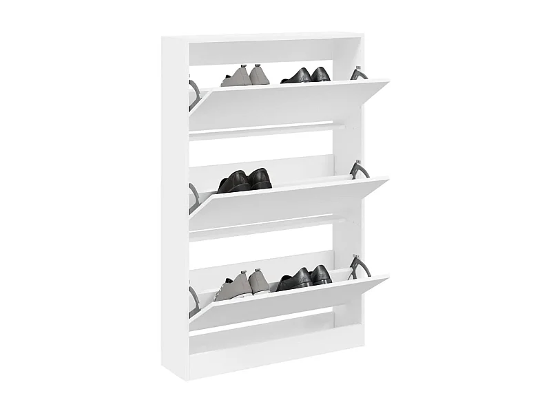 Schuhschrank Schuhregal Weiß 80x21x125,5 cm Holzwerkstoff -gkd70160