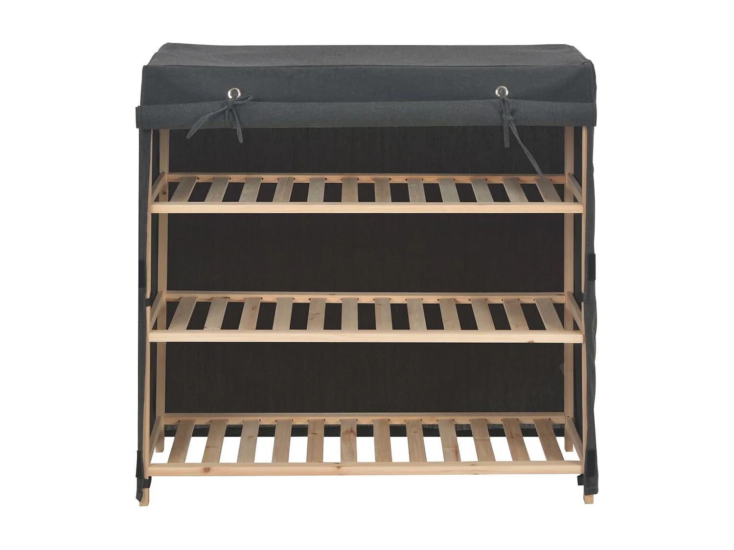 Schuhschrank Schuhregal mit Abdeckung Grau 79 x 40 x 80 cm Stoff -gkd26735