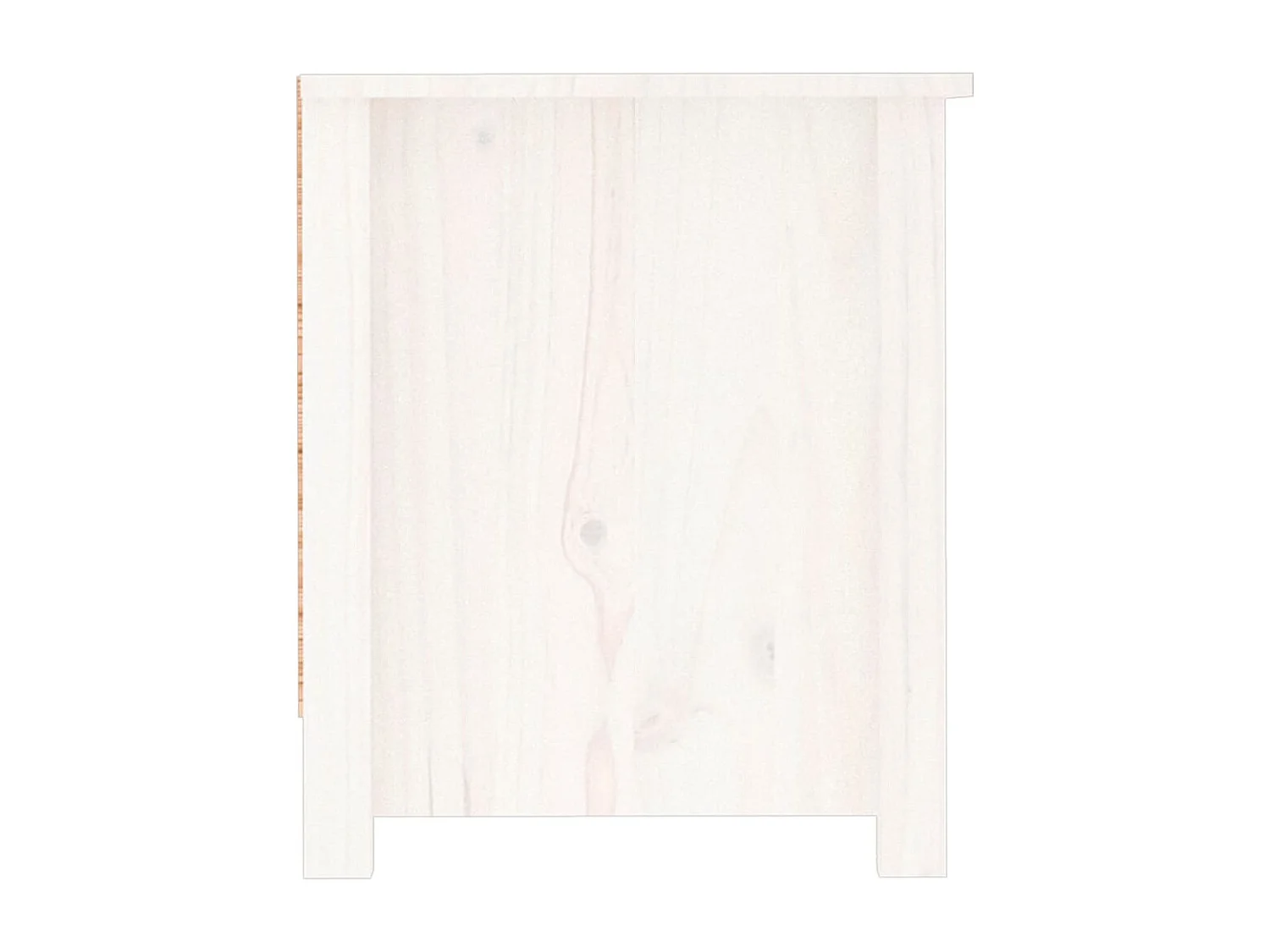 Schuhschrank Schuhregal Weiß 110x38x45,5 cm Massivholz Kiefer -gkd77088