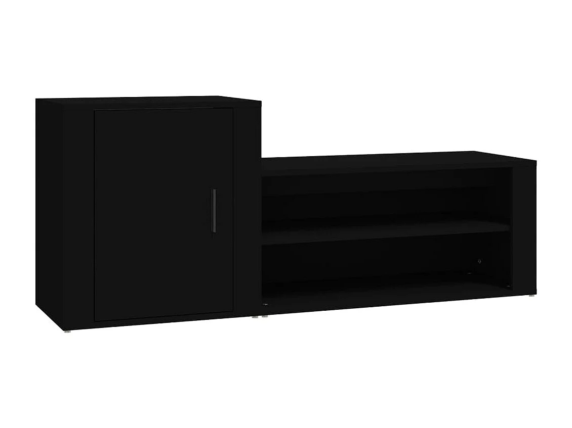 Schuhschrank Schuhregal Schwarz 130x35x54 cm Holzwerkstoff -gkd80913