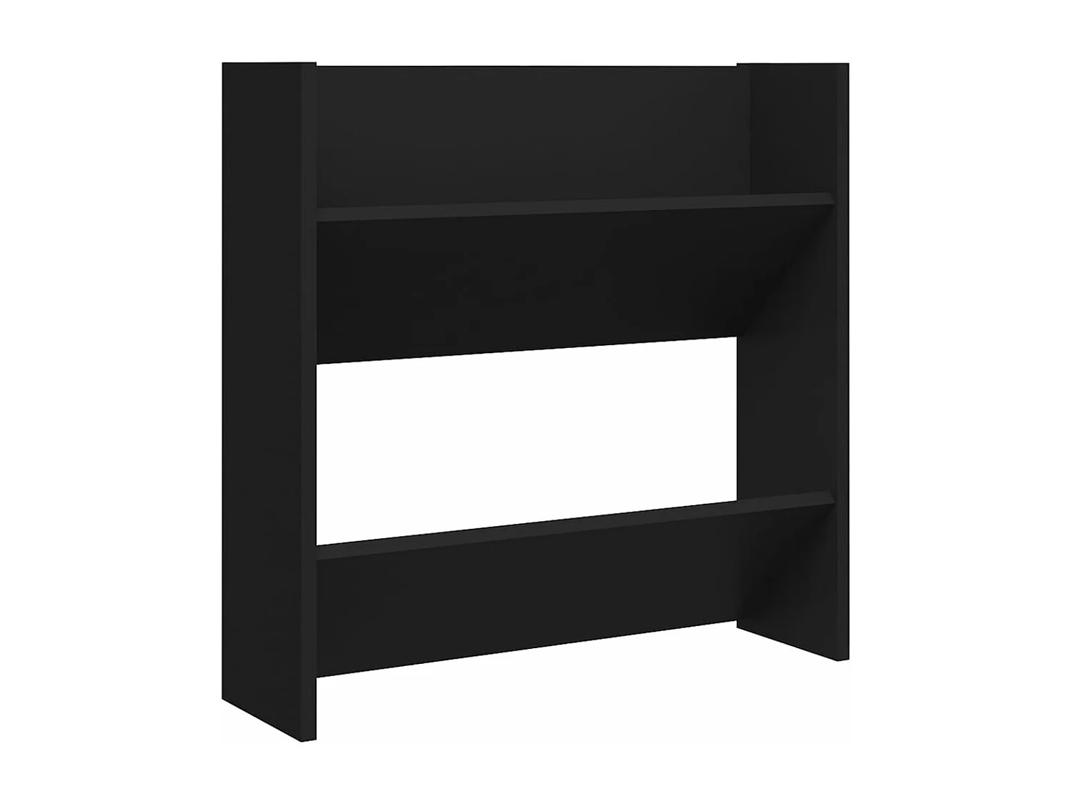 Wand-Schuhschrank Schuhregal Schwarz 60x18x60 cm Holzwerkstoff -gkd19094