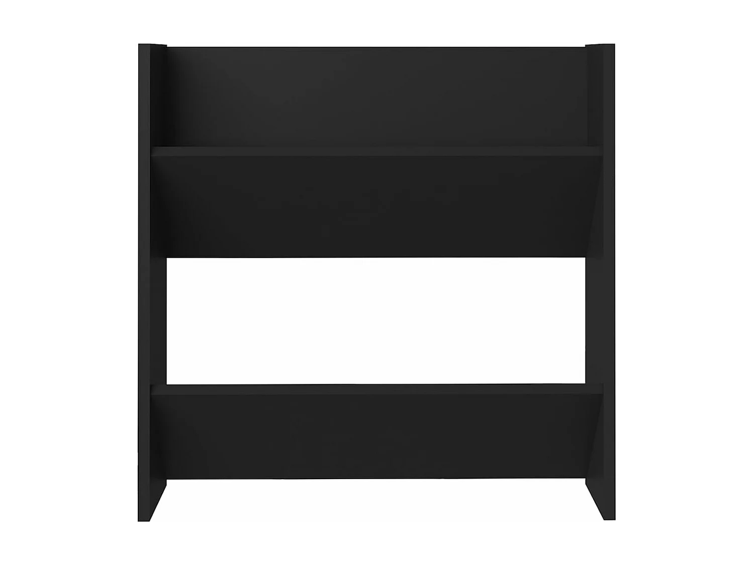 Wand-Schuhschrank Schuhregal Schwarz 60x18x60 cm Holzwerkstoff -gkd19094