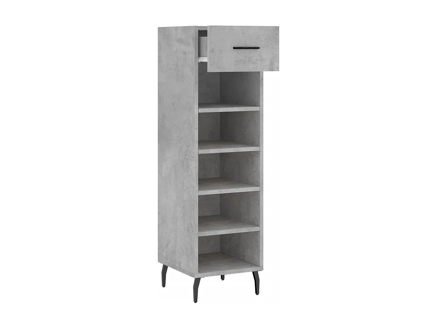 Schuhschrank Schuhregal Betongrau 30x35x105 cm Holzwerkstoff -gkd14153