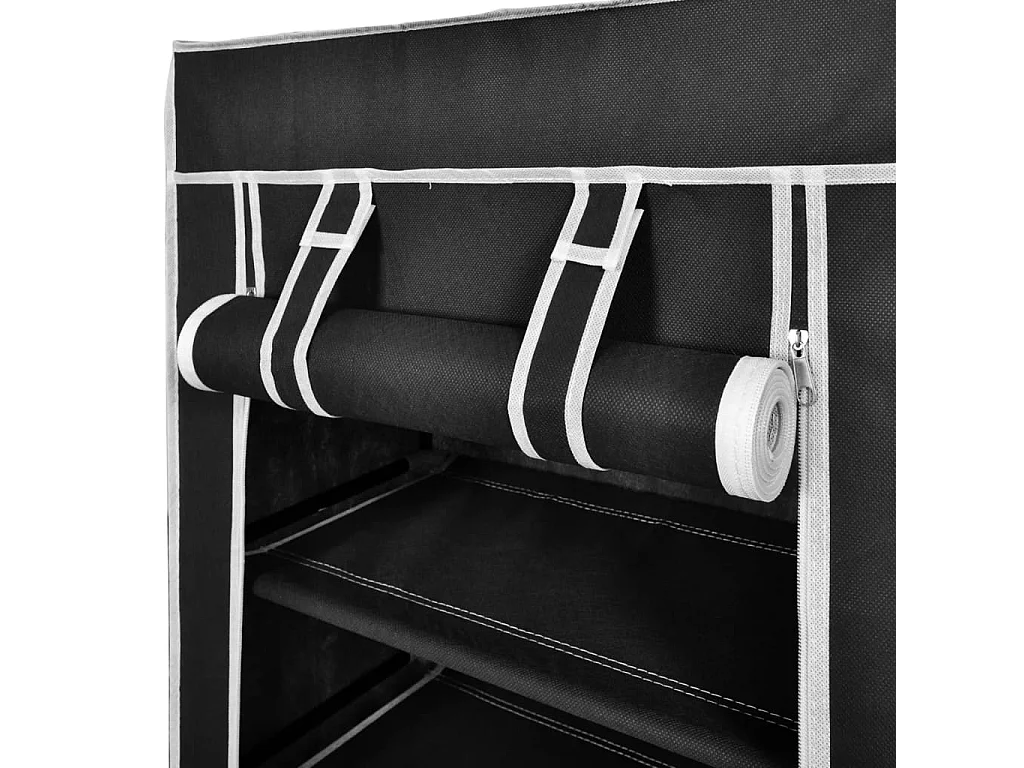 Schuhschrank Schuhablage 5 Schicht 58 x 28 x 106 cm Schwarz -gkd44552