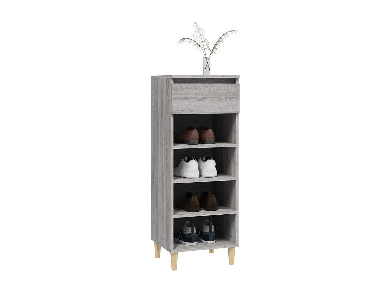 Schuhschrank Schuhregal Grau Sonoma 40x36x105 cm Holzwerkstoff -gkd12261