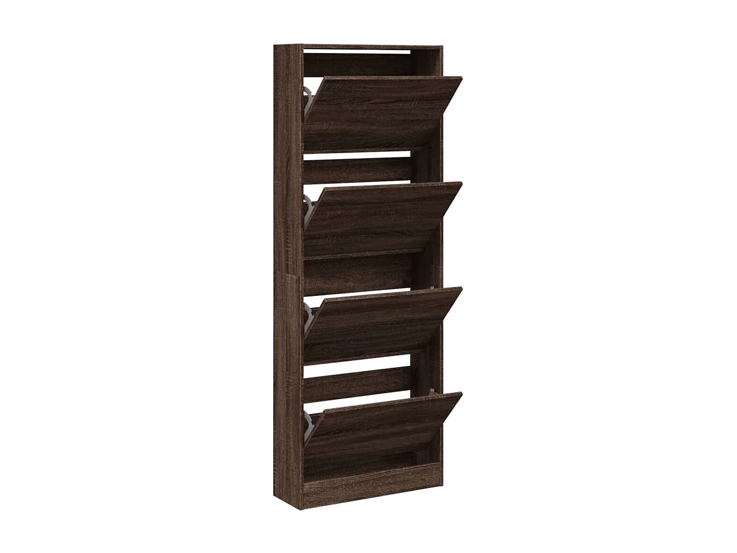 Schuhschrank Schuhregal Braun Eichen-Optik 60x21x163,5 cm Holzwerkstoff -gkd27414