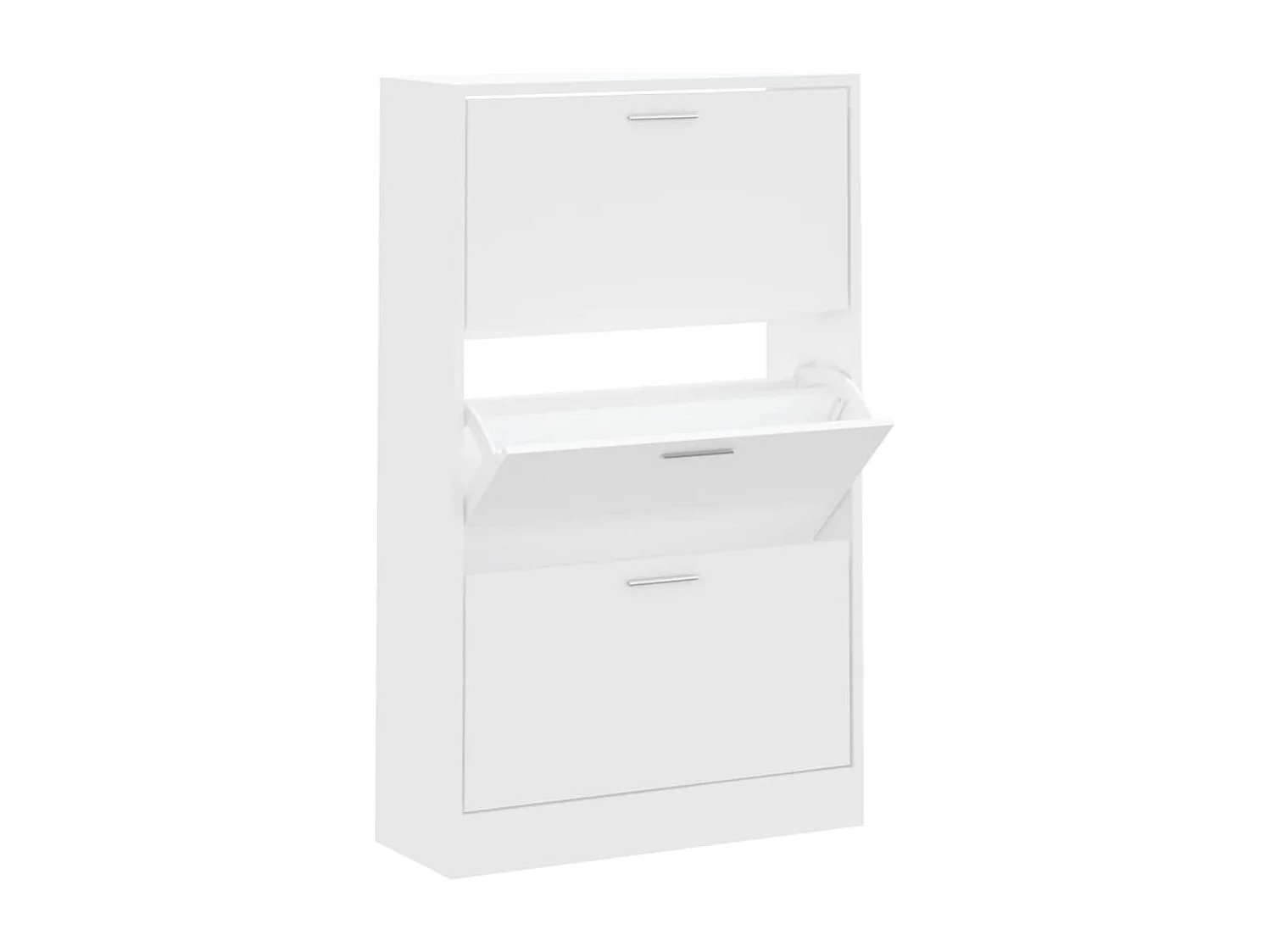 Schuhschrank Schuhregal Weiß 63x24x103 cm Holzwerkstoff -gkd37206