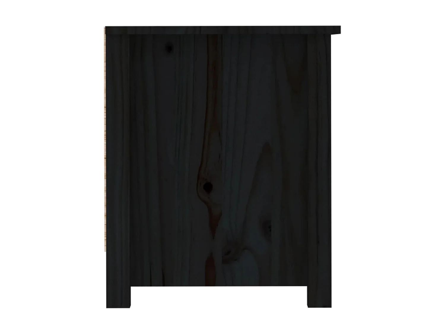 Schuhschrank Schuhregal Schwarz 110x38x45,5 cm Massivholz Kiefer -gkd66155