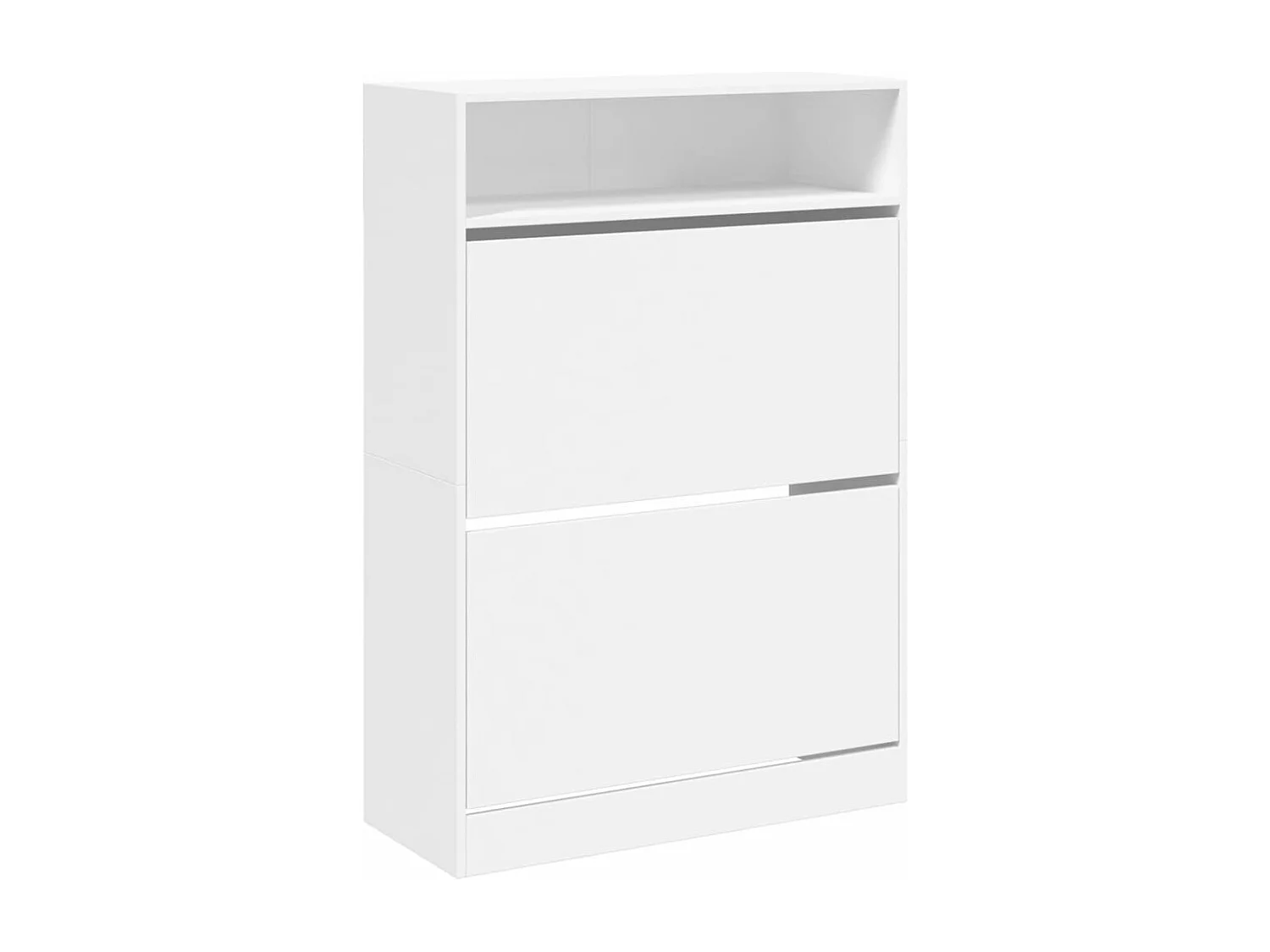 Schuhschrank Schuhregal mit 2 Klappen Weiß 80x34x116 cm -gkd63367