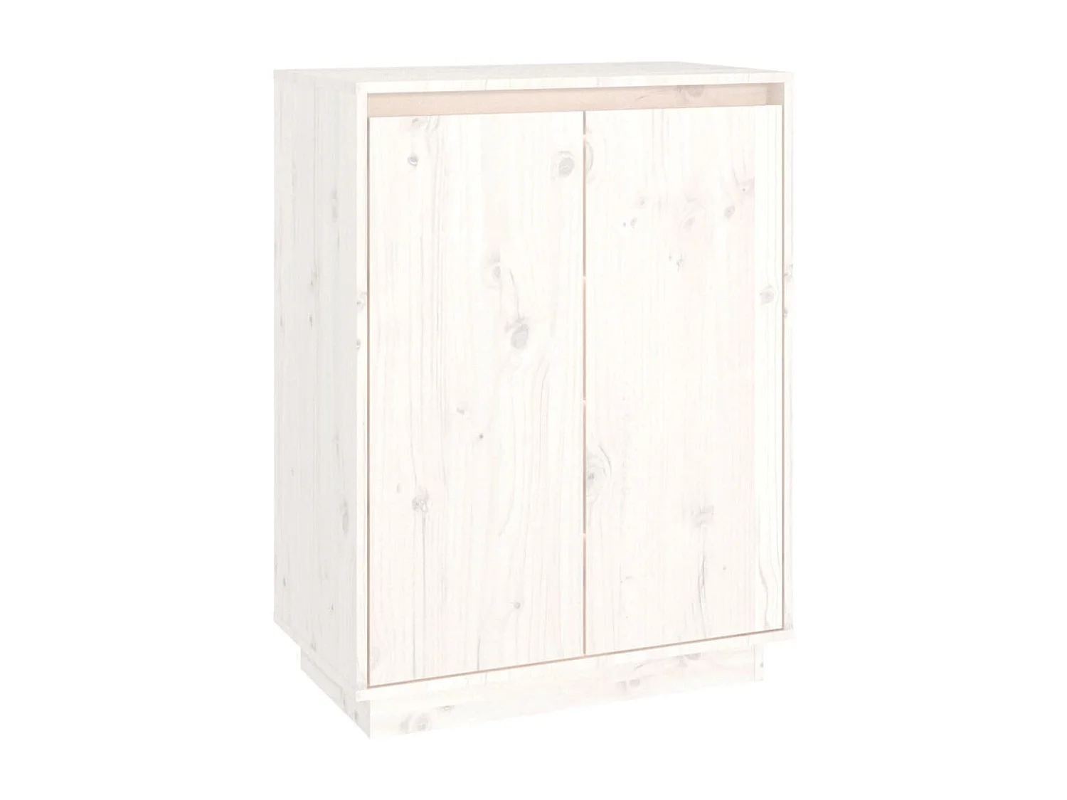 Schuhschrank Schuhregal Weiß 60x35x80 cm Massivholz Kiefer -gkd43532