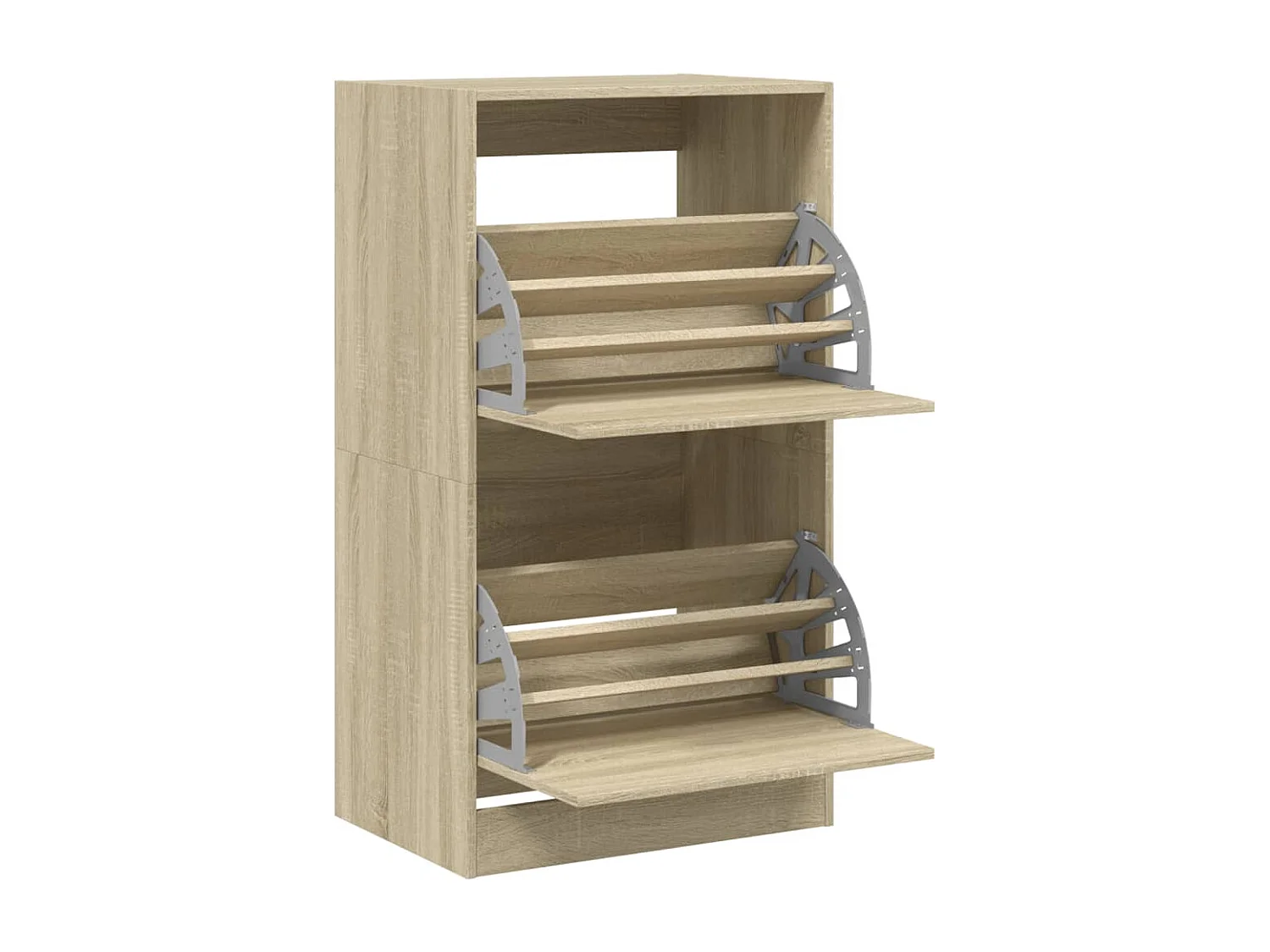 Schuhschrank Schuhregal mit 2 Klappen Sonoma-Eiche 60x42x108 cm -gkd81522
