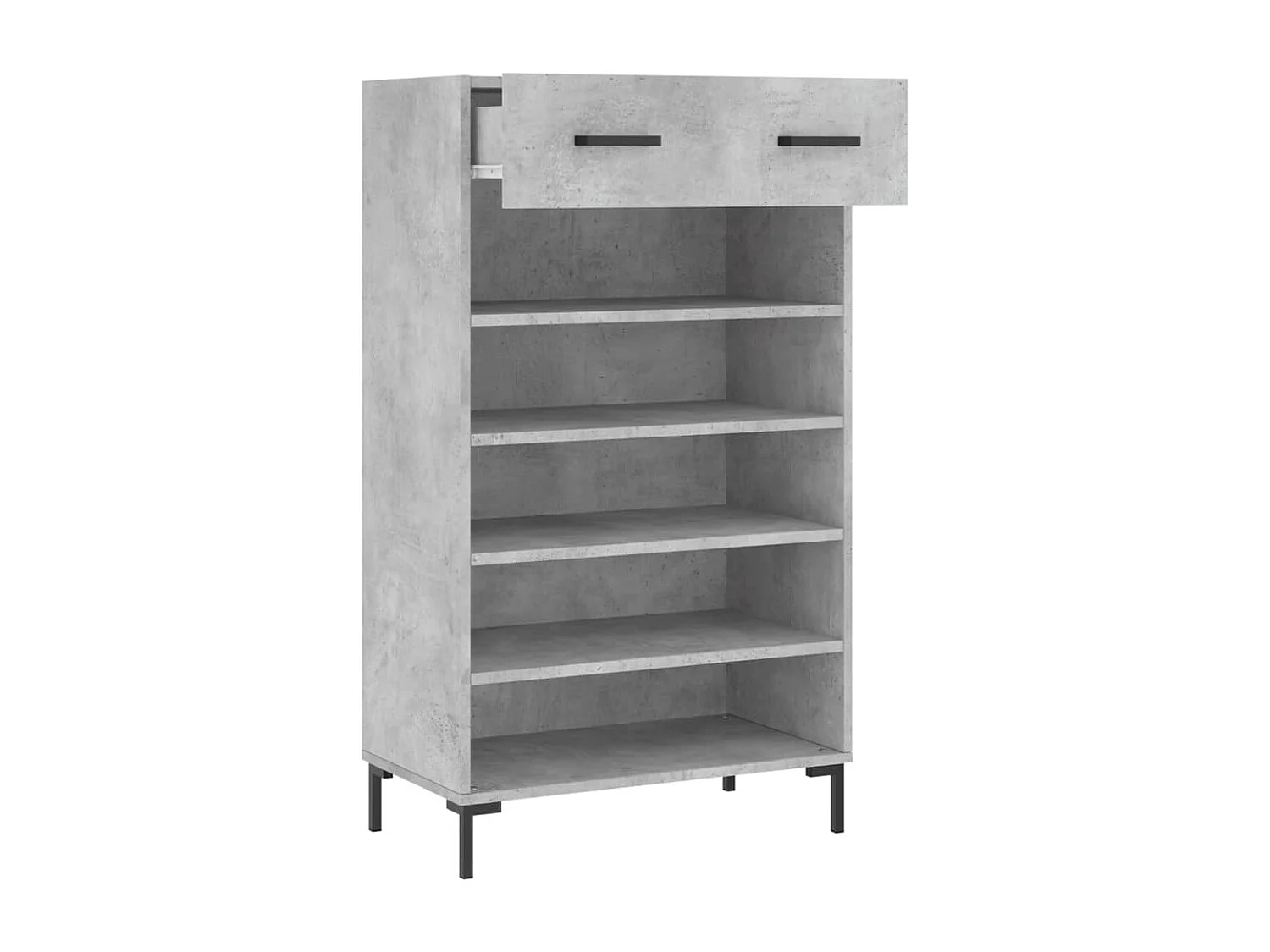 Schuhschrank Schuhregal Betongrau 60x35x105 cm Holzwerkstoff -gkd95657