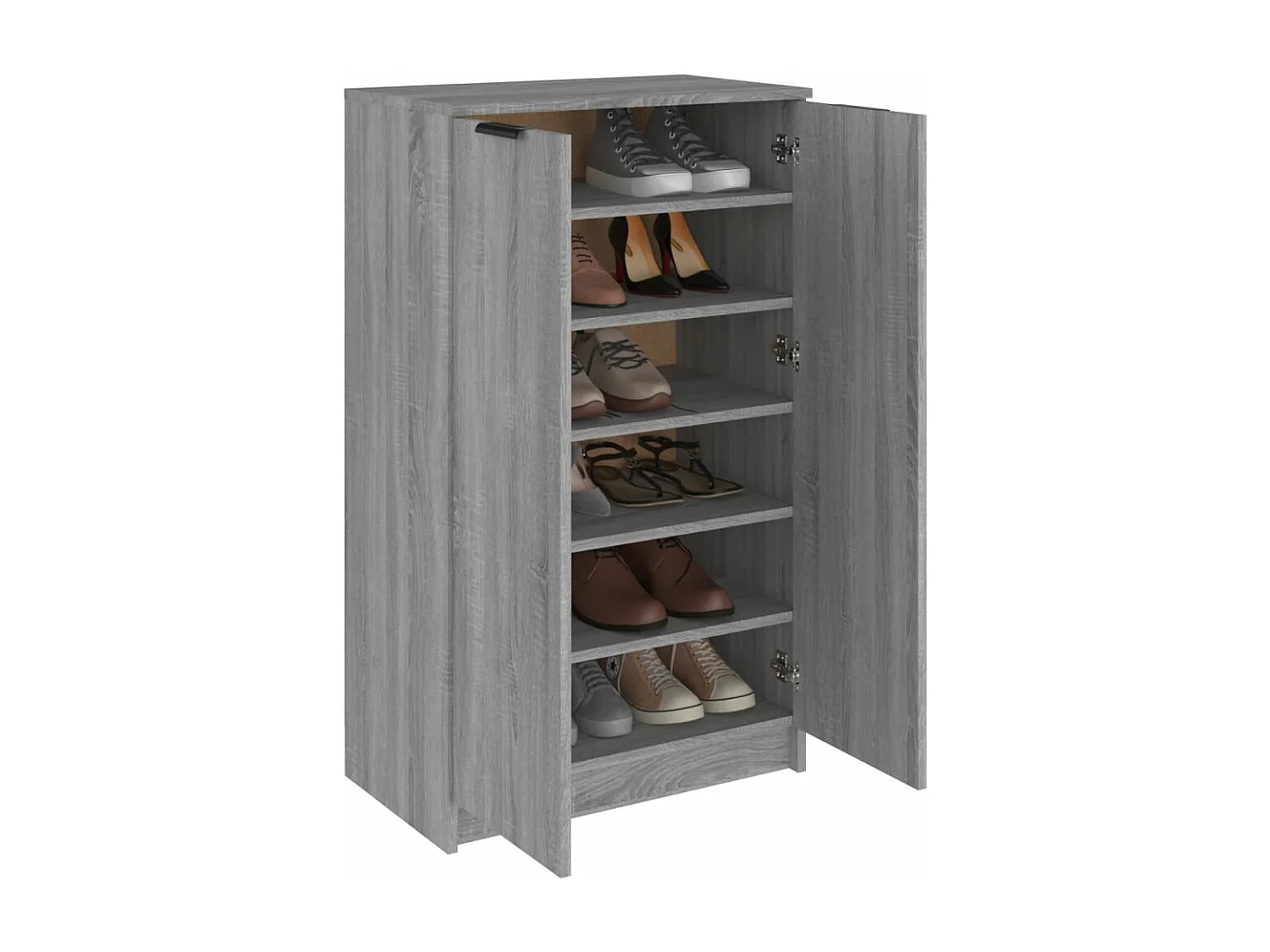 Schuhschrank Schuhregal Grau Sonoma 59x35x100 cm Holzwerkstoff -gkd84846