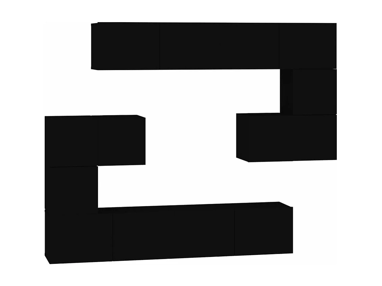 Mobile TV sospeso Nero in Legno Multistrato CFW63585