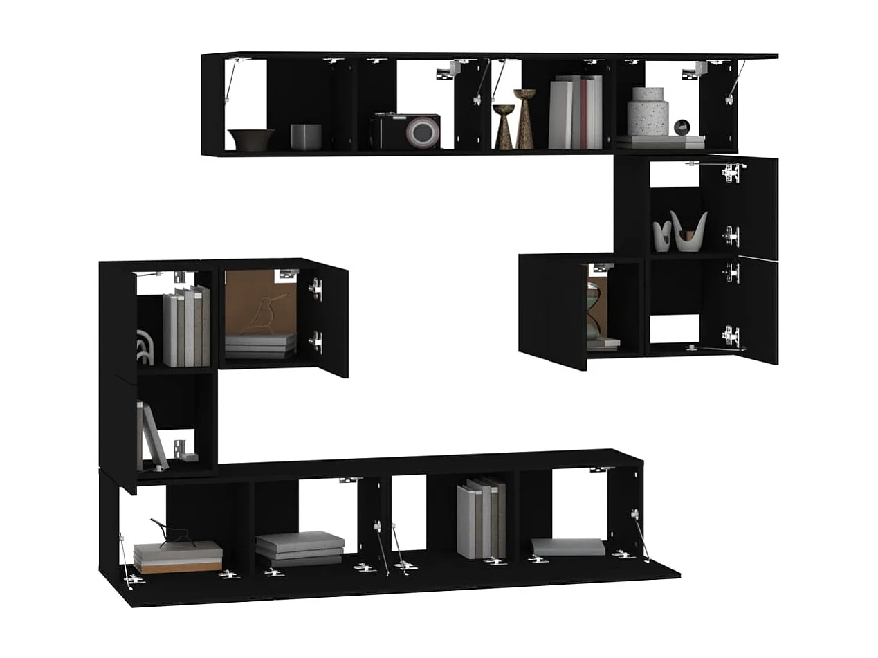 Mobile TV sospeso Nero in Legno Multistrato CFW63585