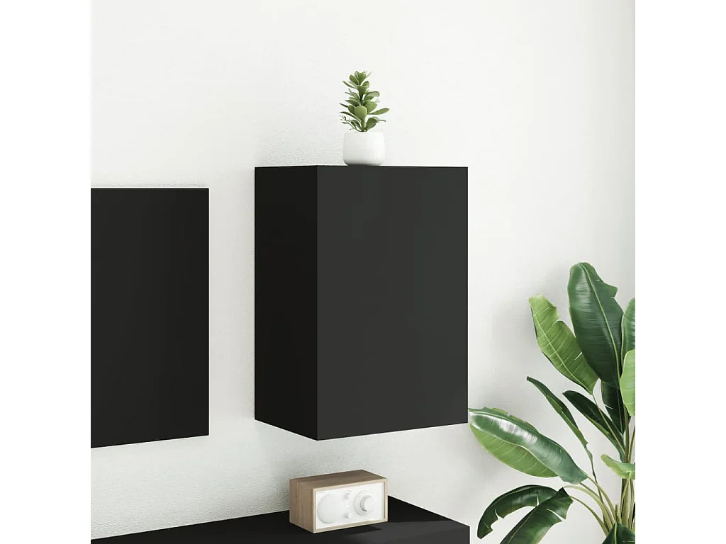 Mobile TV sospeso Nero 40,5x30x60 cm in Legno Multistrato CFW21741